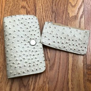 Cute ostrich pattern wallet and coin holder insert